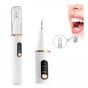 Hjemmebrug Visualisering Ultrasonic Dental Calculus Cleaner, indbygget high-definition kamera og LED-lys med 3 former for rengøringstænder