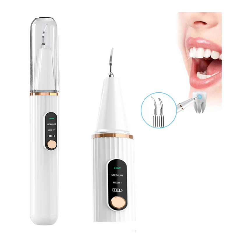 Hjemmebrug Visualisering Ultrasonic Dental Calculus Cleaner, indbygget high-definition kamera og LED-lys med 3 former for rengøringstænder